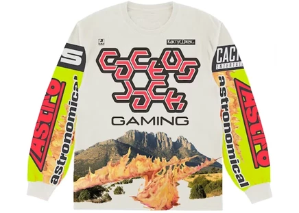 Мужской лонгслив Travis Scott The Scotts CJ Gaming II, белый/многоцветный