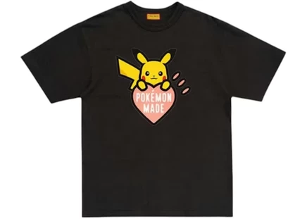 Мужская футболка HUMAN MADE x Pokemon с Пикачу, черная