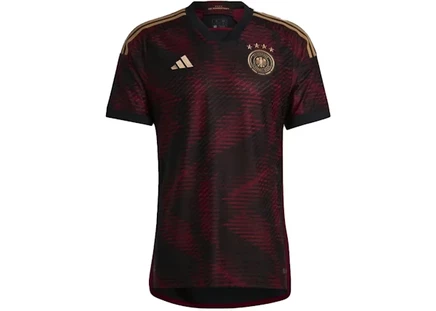 Мужская игровая футболка Adidas Germany 22 Away, черная/бордовая