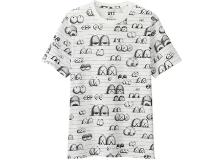 Унисекс футболка KAWS x Uniqlo All Over Eyes, белая