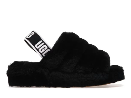 Женские шлепанцы UGG Fluff Yeah Slide, черные