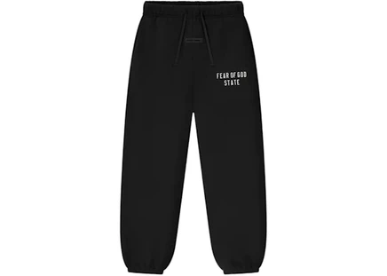 Детские флисовые брюки Fear of God Essentials, черные