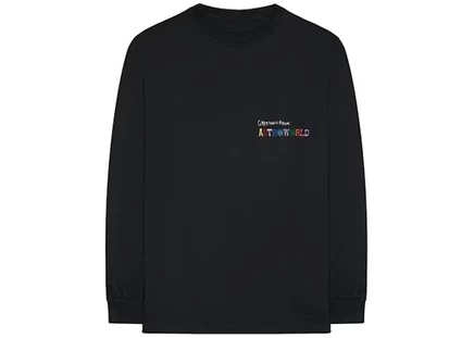 Мужской лонгслив Travis Scott Greetings From L/S, черный