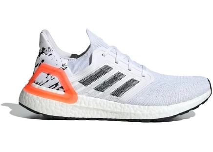 Мужские кроссовки Adidas Ultra Boost 20, бело-оранжево-черные