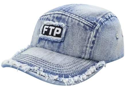 Унисекс кепка FTP Frayed Denim Logo светло-индиго