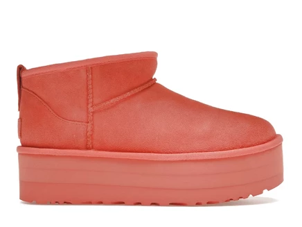 Женские ботинки Ugg Classic Ultra Mini Platform, коралловые