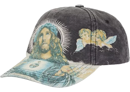 Унисекс 5-панельная кепка Supreme Jesus, черная