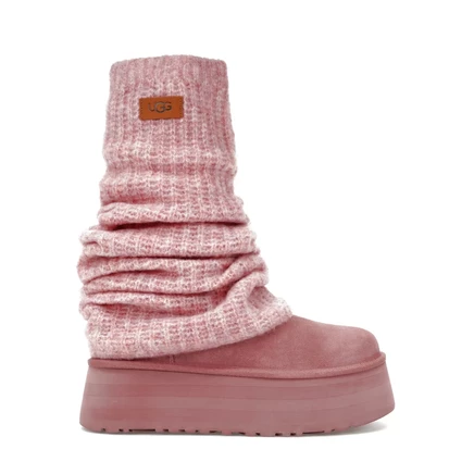 Женские ботинки Ugg Classic Mini Dipper с гетрой, розовые