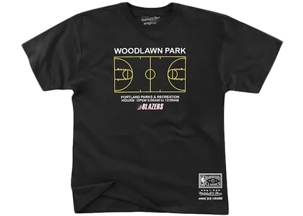 Мужская футболка Mitchell & Ness Trail Blazers, черная