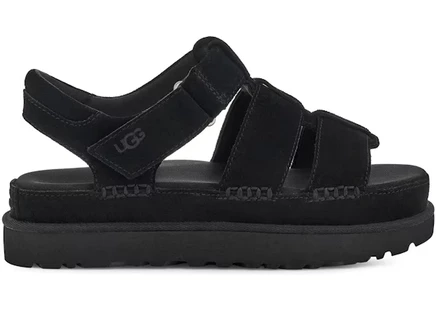 Женские сандалии UGG Goldenstar с платформой, черные