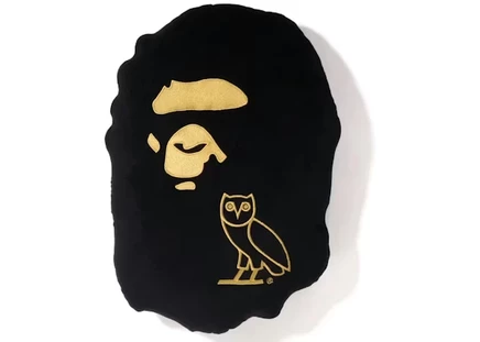 Унисекс подушка Bape x OVO Ape Head, черная