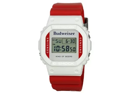 Мужские часы Casio G-Shock DW5600BUD20, коллаборация с Budweiser, 43 мм, смола