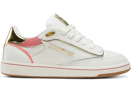 Женские кеды Reebok Club C Angel Reese, Chalk/Sunset Coral