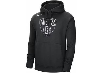 Мужское флисовое худи Nike Brooklyn Nets, черное