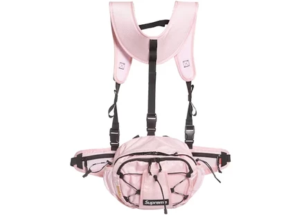 Унисекс сумка на пояс Supreme Harness, розовая