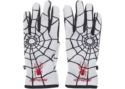 Унисекс перчатки Supreme Spyder, белые