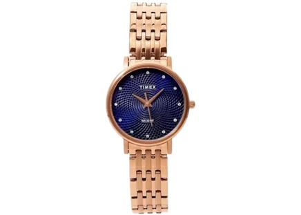 Женские часы Timex Classic TW2T38600, сталь, 30 мм, синие