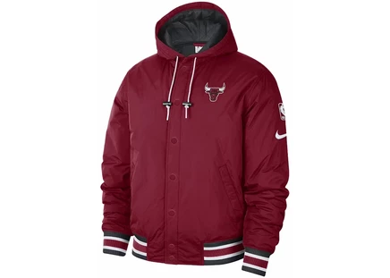 Куртка Nike NBA Chicago Bulls Courtside City Edition Full-Snap, темно-красная/белая/черная