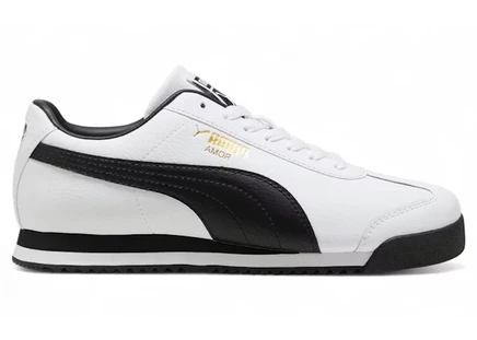 Мужские кроссовки Puma Roma 24 Standard, бело-черно-золотые