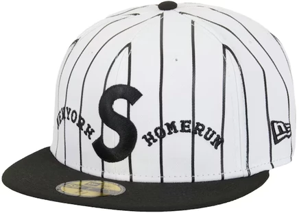 Унисекс кепка Supreme Homerun S Logo New Era 59Fifty, белая