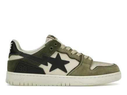 Мужские кроссовки Bape SK8 Sta, оливковые