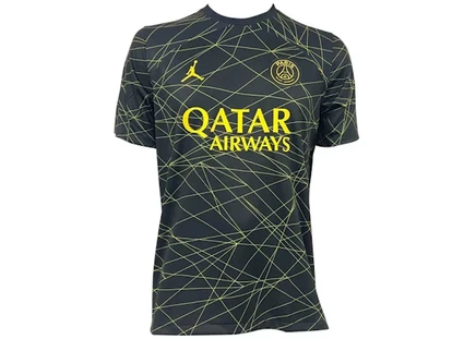 Мужская футболка Jordan PSG 2023/24, черная/Tour Yellow