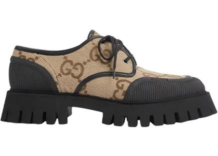Мужские кроссовки Gucci Maxi GG Supreme, верблюжево-черные