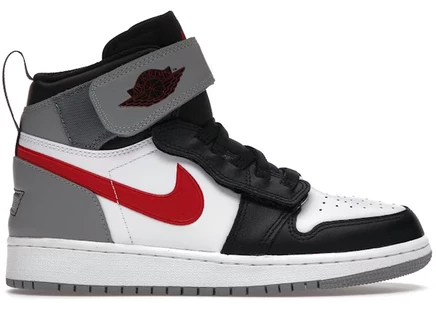 Детские кроссовки Jordan 1 High FlyEase, черно-серые с красным