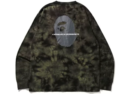 Мужская футболка Bape Tie Dye с карманом, черная