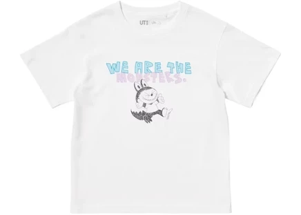 Детская футболка Uniqlo x POP MART THE MONSTERS, белая