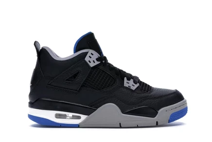 Детские кроссовки jordan 4 retro motorsports alternate, черно-синие