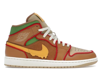 Мужские кроссовки Air Jordan 1 Mid SE «Cheeseburger»