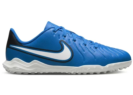 Детские футбольные бутсы nike tiempo legend 10 club tf, сине-белые