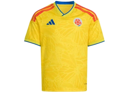 Детская домашняя футболка Adidas Colombia 2026, желтая