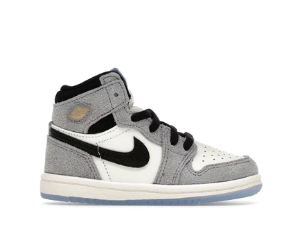 Детские кроссовки Jordan 1 High OG (TD), светло-серые