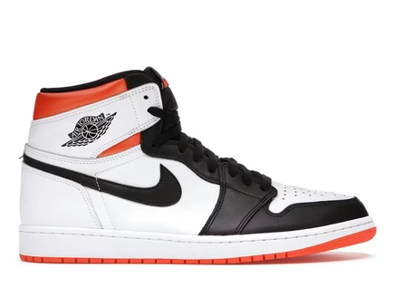 Мужские кроссовки Jordan 1 High, оранжево-белые