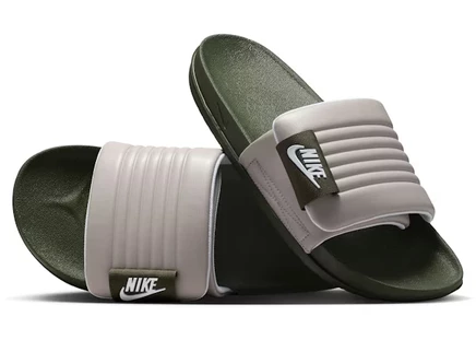 Мужские сланцы nike offcourt adjust slide, хаки-серые