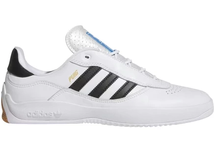 Мужские кроссовки Adidas Puig, бело-черно-голубые