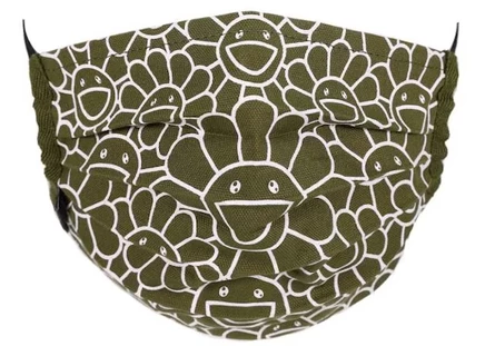 Унисекс маска Takashi Murakami Flower Pattern, мохово-белая