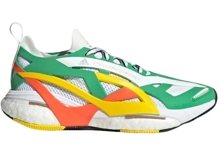 Женские кроссовки Adidas Solarglide, зелено-белые