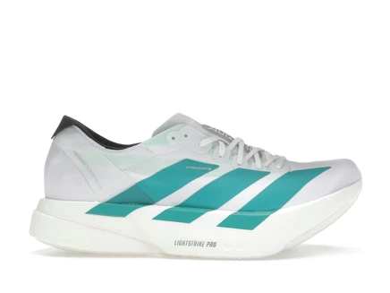 Мужские кроссовки Adidas Adizero Adios Pro 4, бело-бирюзовые