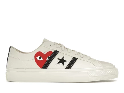 Мужские кеды Converse One Star Pro Ox CDG PLAY, молочные