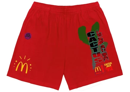 Мужские шорты Travis Scott x McDonald's 92, красные