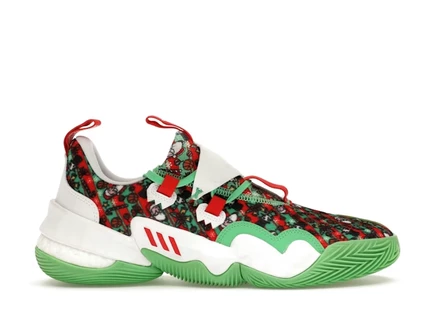 Мужские баскетбольные кроссовки Adidas Trae Young 1 Christmas, зеленый/красный/белый