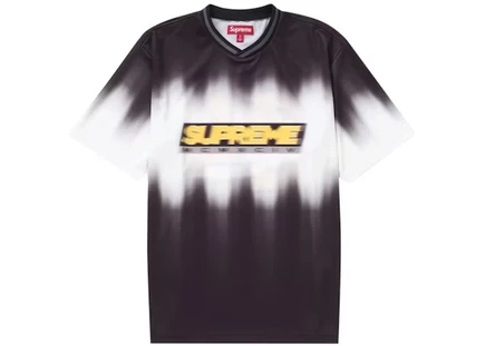 Мужская футбольная футболка supreme blur, черная