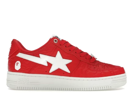Мужские кроссовки Bape Sta Low #3 Line Camo, красно-белые