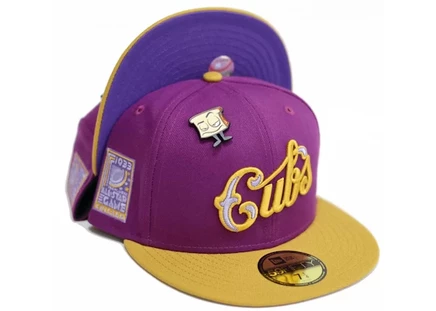 Унисекс кепка New Era 59Fifty Cubs, фиолетово-коричневая