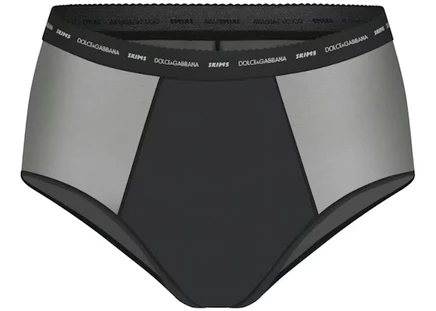Женские высокие трусы Skims x Dolce&Gabbana, оникс