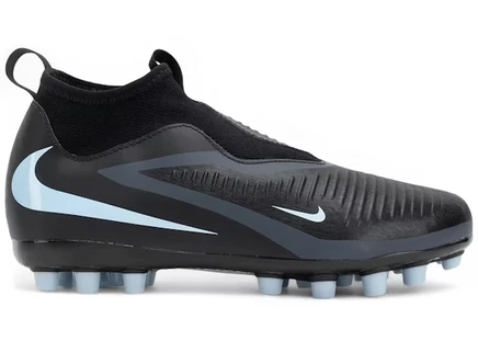 Детские бутсы nike phantom 6 ag, черно-голубые