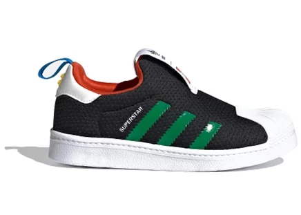 Детские кроссовки Adidas Superstar 360 LEGO, зеленые